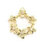Breloque strass couronne de fleurs 17x19mm x 1pc
