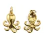 Breloque Pendentif pieuvre 10x14mm - Acier Inox 304 doré x 1pc