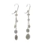 Brincos: labradorita & dormeuse e corrente prata 925 x 2pcs