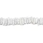 Perlas de cultivo de agua dulce, blancas, keshi tubo x 38cm