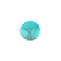 Cabochon Turchese ricostituito verde rotondo piatto 10mm x 2pz