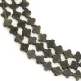 Obsidienne trèfle 7.5mm x 38cm