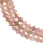 Quartzo morango trevo 6.5mm x 38cm