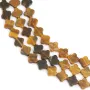 Tiger Eye clover 7.5mm x 38cm