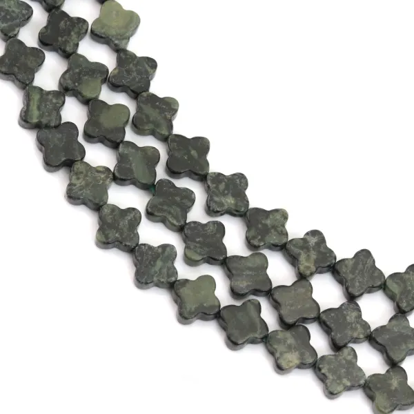 Jaspe Kambaba trevo 6.5mm x 38cm