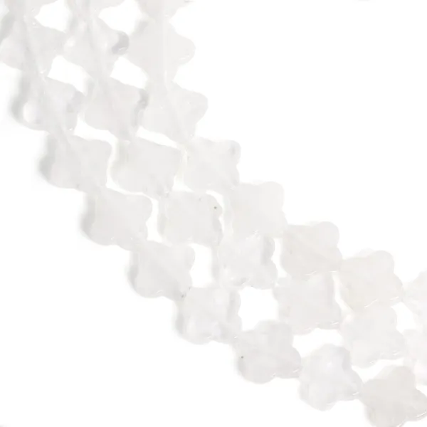 Cristal de roche trèfle 10mm x 38cm