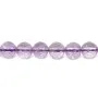 Jade, violet, rond facettée, 6mm x 40cm