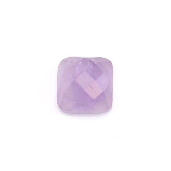Klares Amethyst-Cabochon quadratisch facettiert 10mm x 1 Stk.