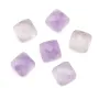 Cabochão ametista clara quadrado facetado 10mm x 1pc