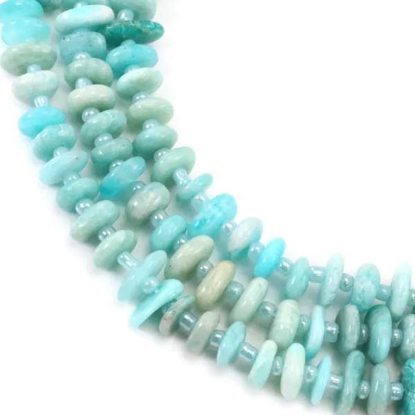 Chips barocchi di amazonite del Perù x 39cm