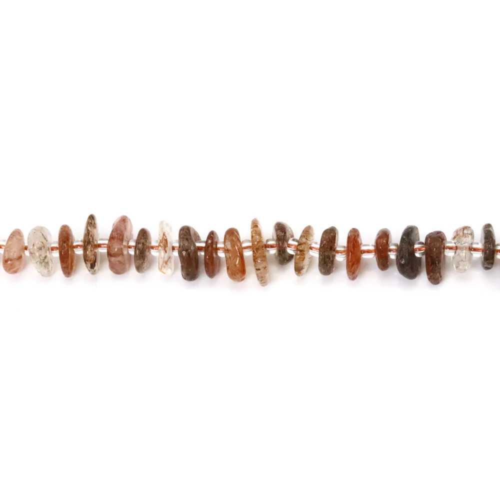 Lot De 100 Perles Chips En Quartz Rutile Doré - Environ 39cm De Fil - Pour Création Bijoux DIY - Homemade