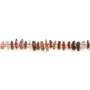 Four multicolored rutile baroque chips x 39cm