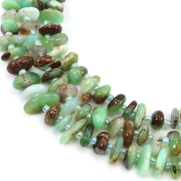 Chrysoprase chips baroque x 39cm