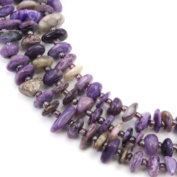 Charoite baroque chips x 39cm (approx. 70pcs)