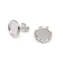 Orecchini in argento 925, supporto cabochon 8mm x 2 pezzi