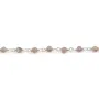 Corrente de rosário Pedra da lua cinza redonda 3mm - Prata 925 x 20cm