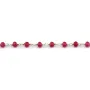 Catena rosario agata tinta fucsia rondella 2x3mm - Argento 925 x 20cm