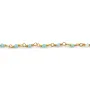 Amazonite round rosary chain 2mm - Gold-plated 925 Silver x 20cm