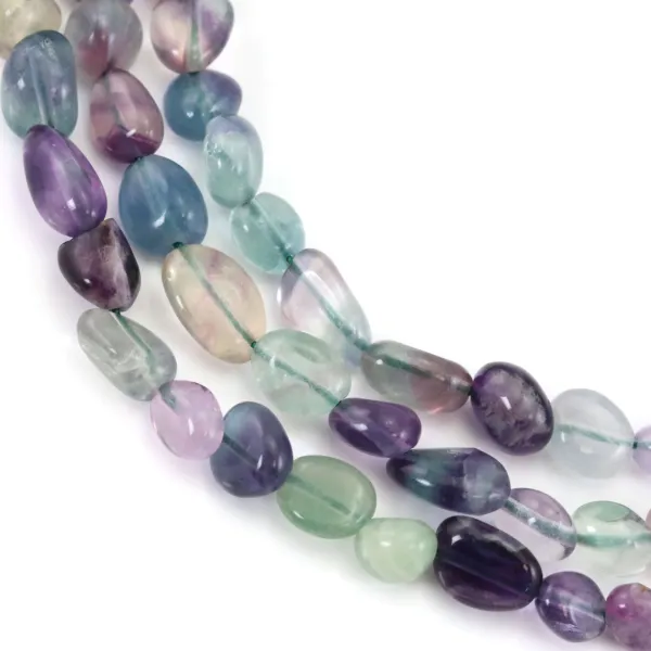 Fluorite baroque nugget 6-8mm x 39cm