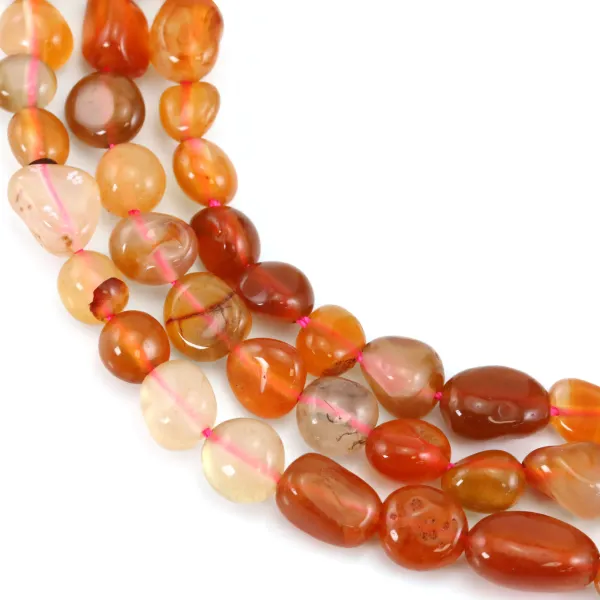 Carnelian baroque nugget 6-8mm x 39cm