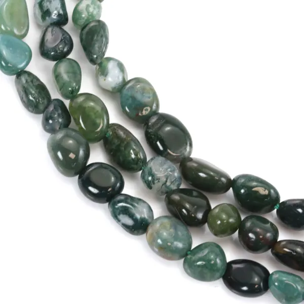 Perles Agate Mousse Nugget | Vente en Gros Matières Bijoux