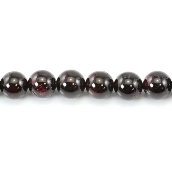 Grenat rond 12mm x 2pcs