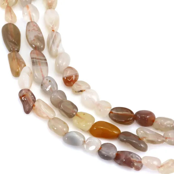 Nugget barroco de ágata de Botswana 4-6mm x 39cm
