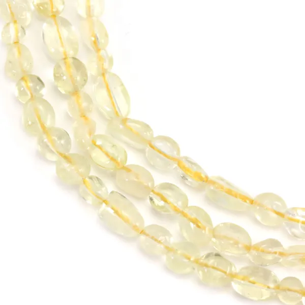 Quartz lemon (citron) baroque nugget 4-5mm x 39cm