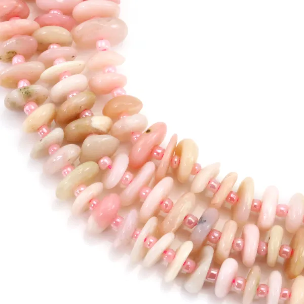 Opalo rosa chips barroco x 39cm (env.78pcs)