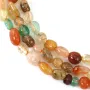 Nugget barroco multicolor de quartzo rutilo 4-5mm x 39cm