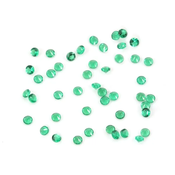 Oxyde de zirconium taille rond brillant vert 2mm x 50pcs