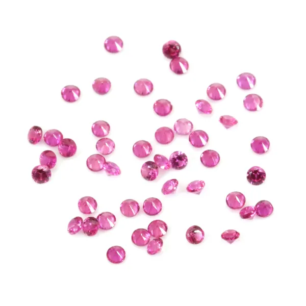 Zirconium oxide round brilliant pink 2mm x 50pcs