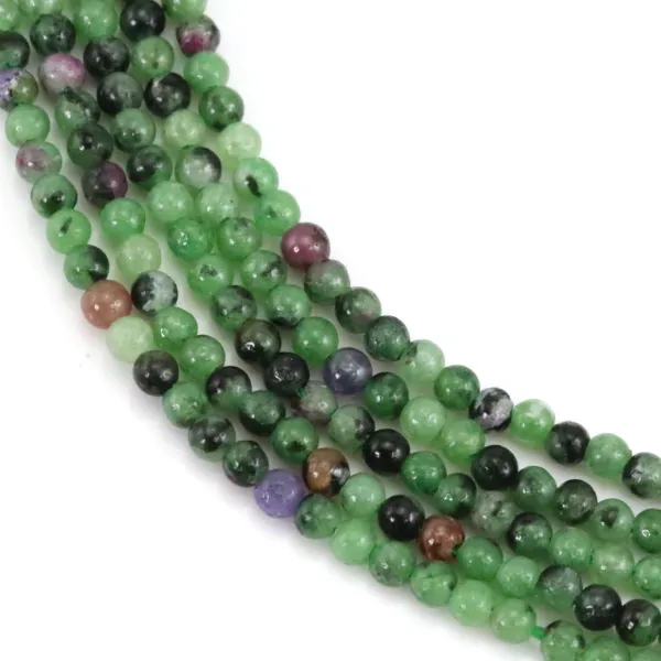 Round Ruby Zoisite 2mm x 38cm