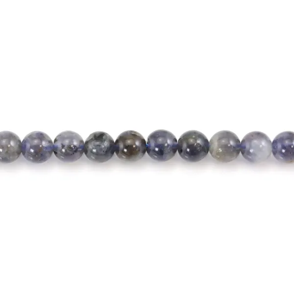 Cordierite (Iolite) redonda 6mm x 4pcs