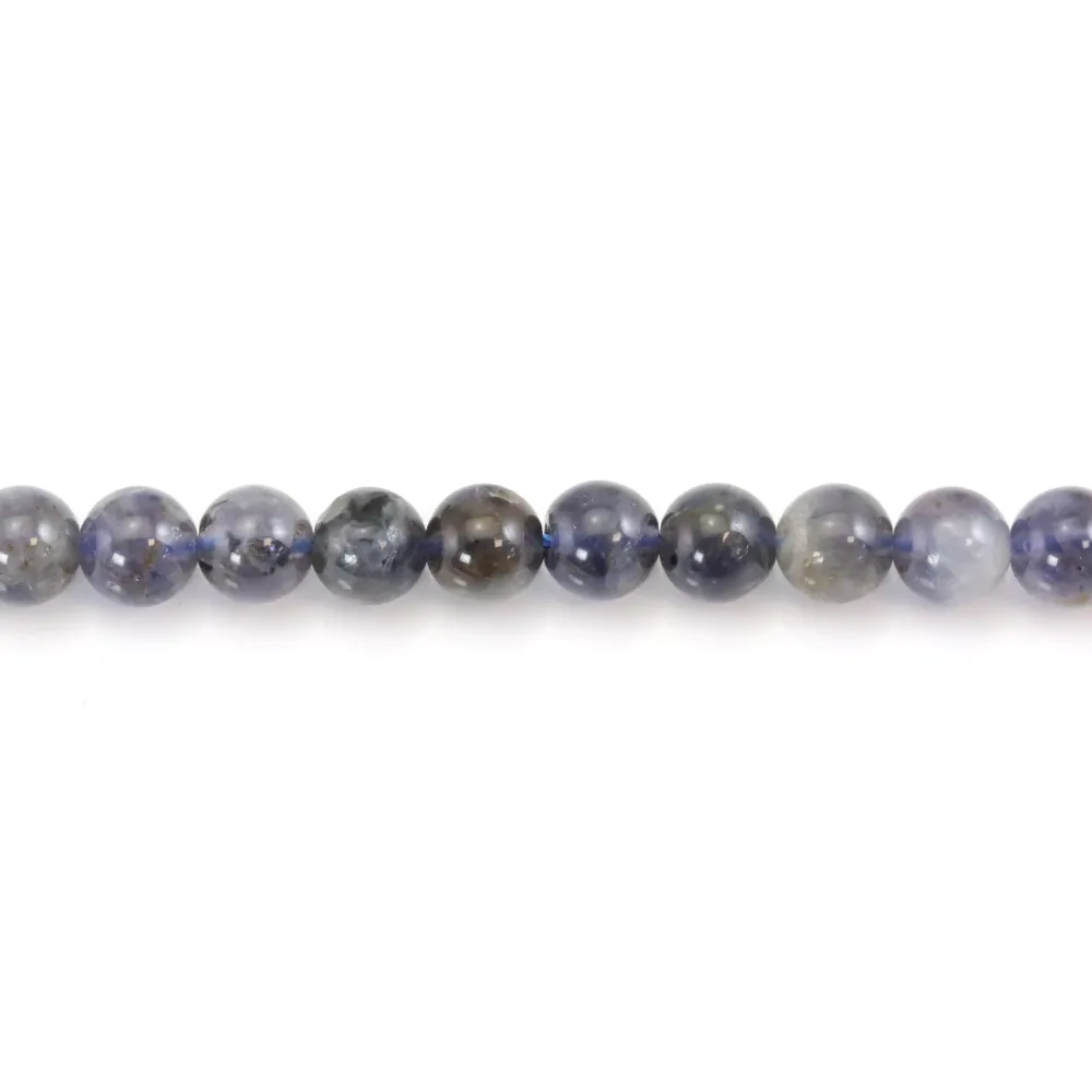 Cordierite (Iolite) redonda 6mm x 4pcs