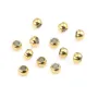 Runde Perle großes Loch 2mm - Edelstahl 304 vergoldet x 50Stk.