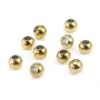 Perle ronde 5mm - Acier Inox 304 doré x 10pcs