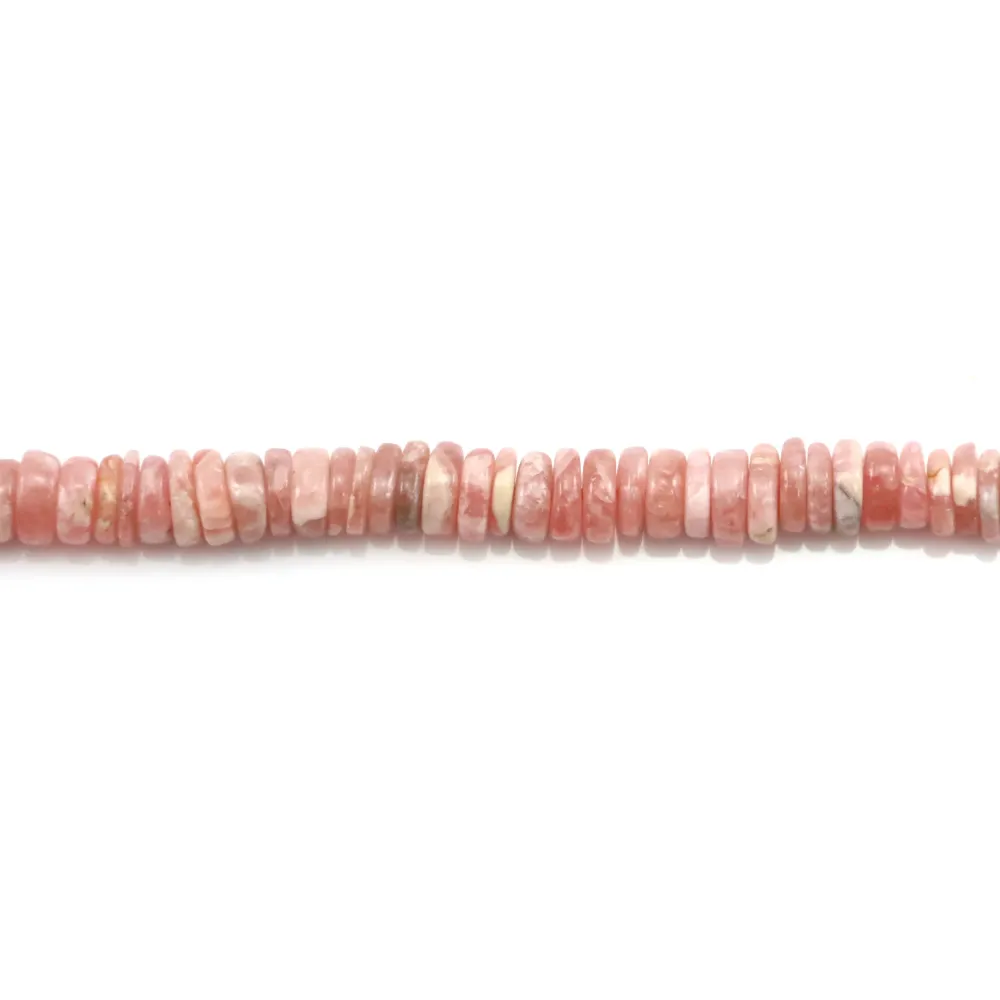 Rhodochrosita rondelle heishi 6-8mm x 40cm