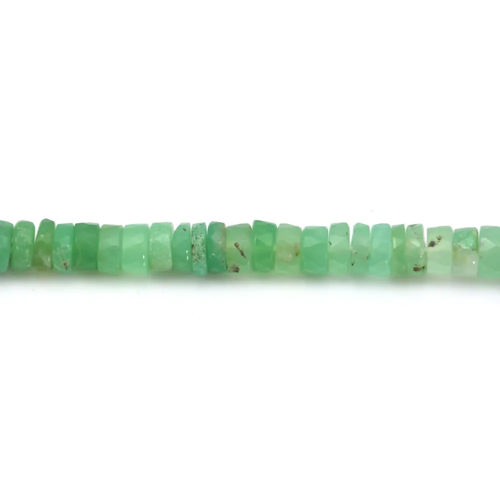 Rondela heishi de crisoprásio facetada 8-9mm x 42cm