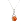 Fivela strass para pérola totalmente perfurada 20mm - zircônia cúbica & Prata 925 rodiada x 1pc