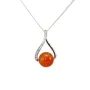 Fivela strass para pérola totalmente perfurada 20mm - zircônia cúbica & Prata 925 rodiada x 1pc