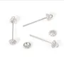 Pendente de parafusar para pérola completamente perfurada 24mm - óxido de zircônio & Prata 925 rodiada x 1un