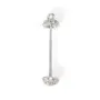 Screw-on bail for fully drilled pearl 24mm - cubic zirconia & Rhodium-plated 925 silver x 1pc