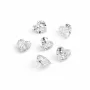 Pendente in ossido di zirconio cuore sfaccettato 6mm x 2pcs