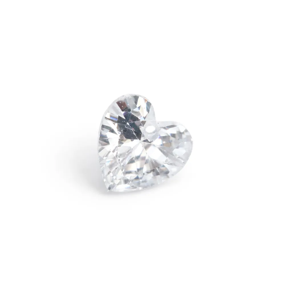 Colgante Óxido de circonio corazón facetado 6mm x 2pcs