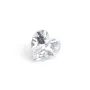 Faceted heart zirconia pendant 6mm x 2pcs