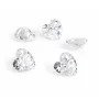 Pingente Óxido de zircônio coração facetado 5mm x 2pcs
