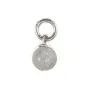 Pingente Labradorite redondo 4mm - Prata 925 rodiada x 1pc