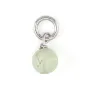 Colgante de Prehnita redondo 4mm - Plata 925 rodiada x 1pc