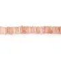 Rondela de opala rosa heishi facetada 8-9mm x 40cm